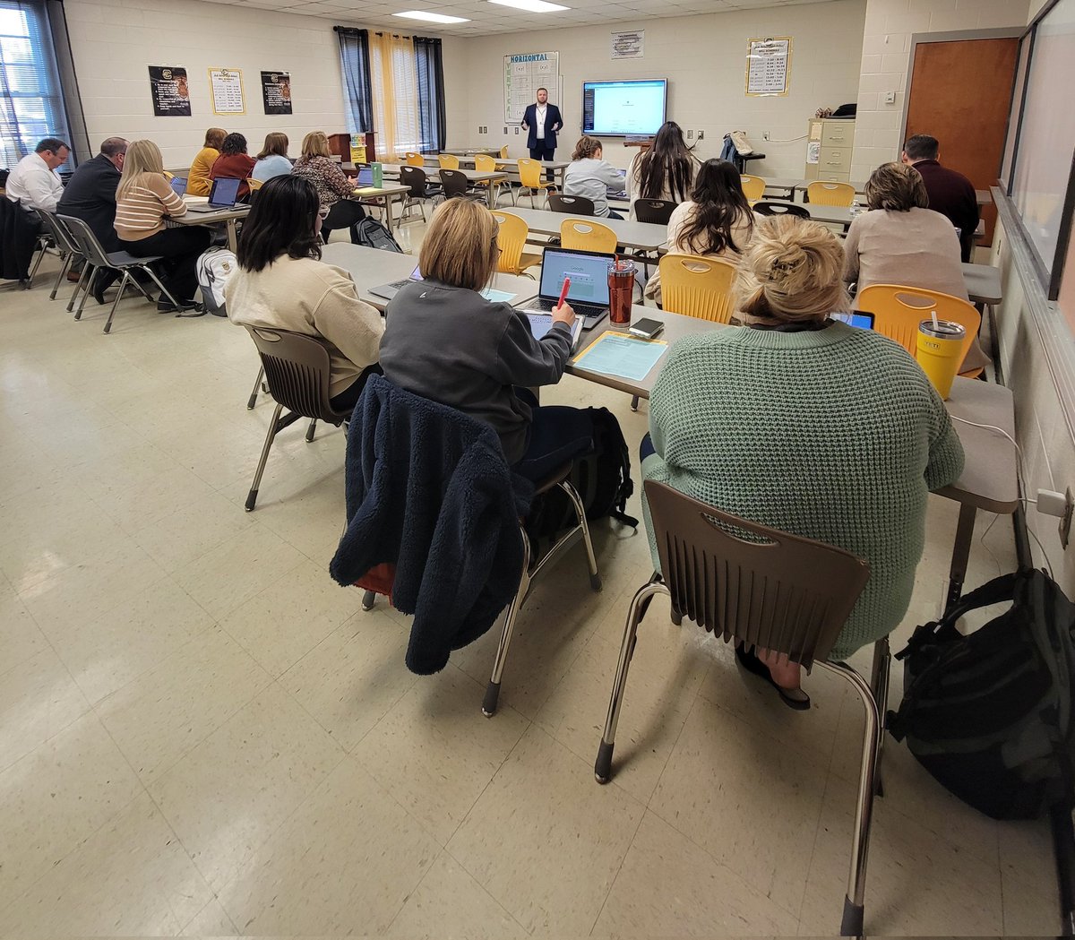 KabrinaLester's tweet photo. We did it! Our first time presenting @tcboe #steambydesign was amazing ✔️ I cannot wait to hear how these amazing teachers use @ChatGPTapp and @curipodofficial in their classrooms. #leadingtheway @cburgelem #AIinEducation https://t.co/PFqSFEZgOC