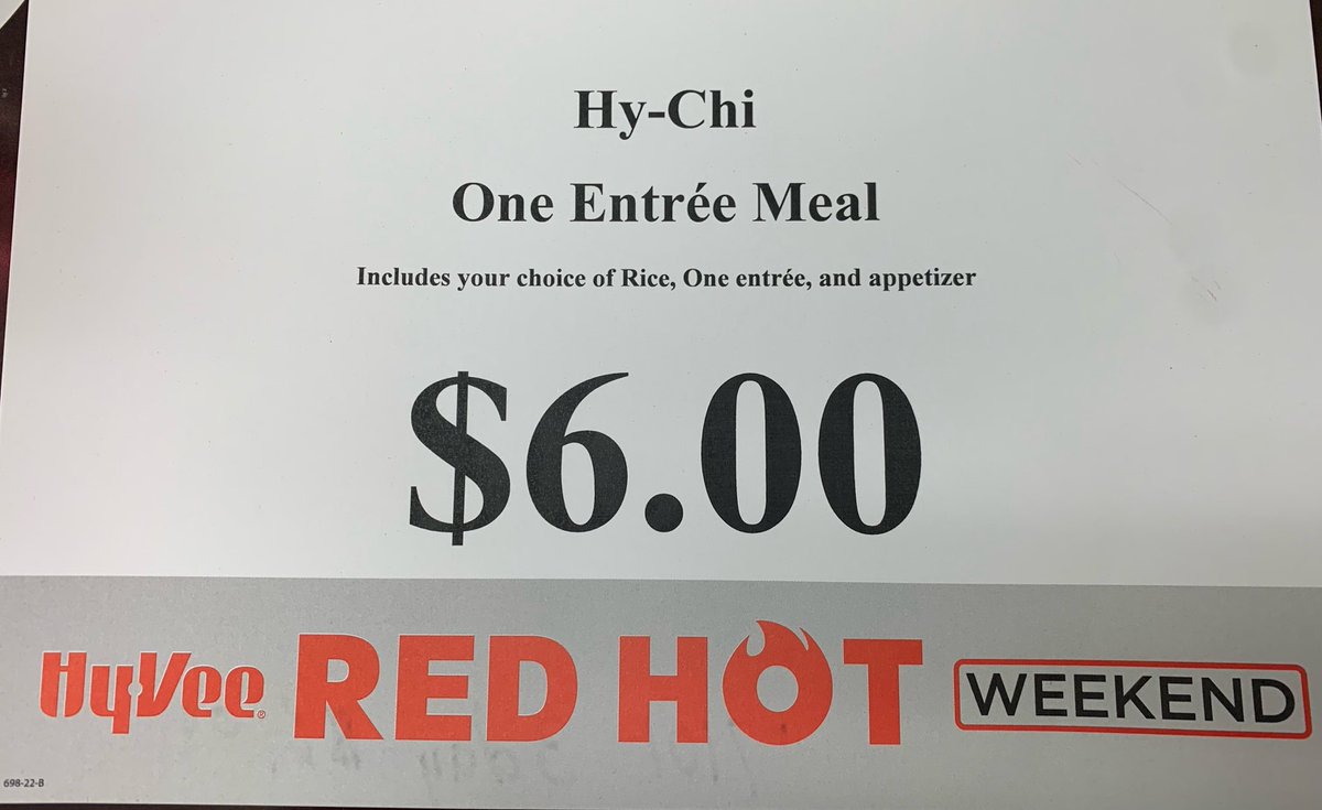 ValleyWestHyVee's tweet photo. This Friday through Sunday, stop in to see Nha and take advantage of this great deal: your choice of rice, one entree, and an appetizer! ONLY at your Valley West HyVee! See you soon! https://t.co/YdhG4Vtz8r