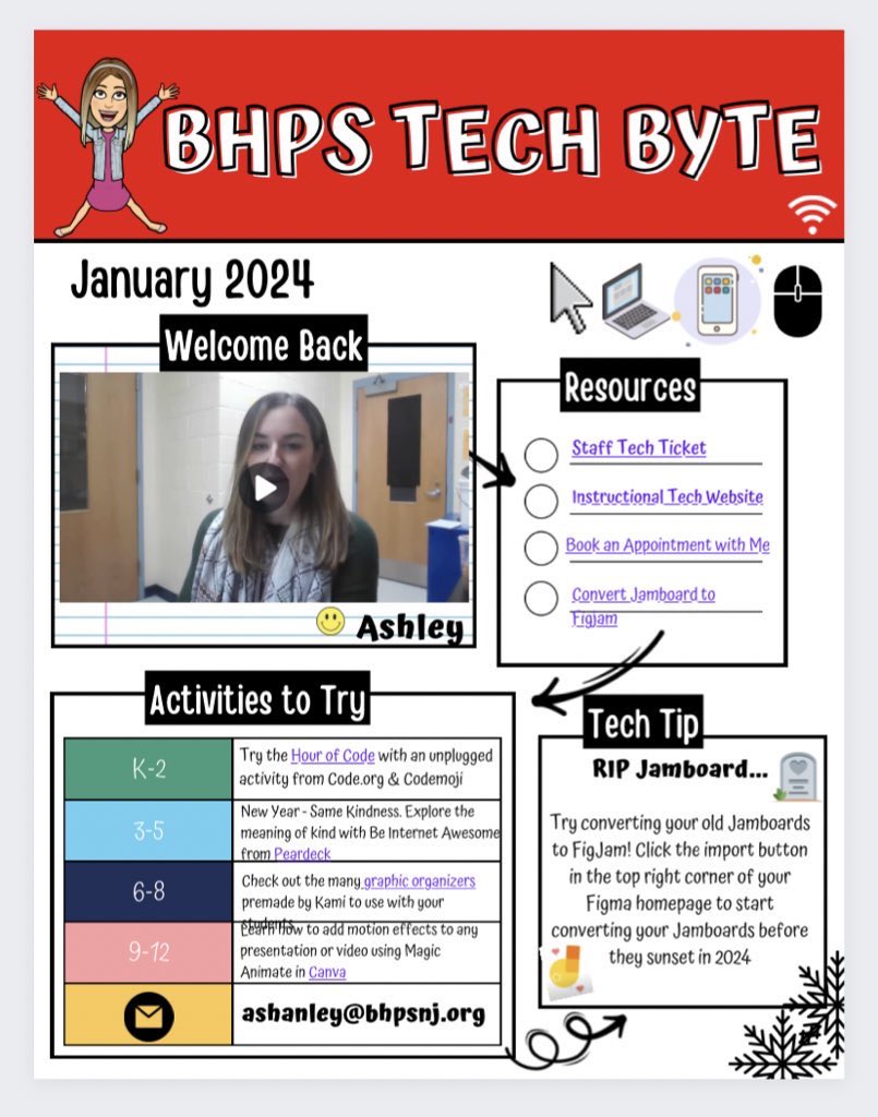 New Year - New Tools 👏🏻 First Tech Byte of 2024 went out this morning & can’t wait to see what new tools teachers are bringing to their classrooms 🎉 @CanvaEdu @PearDeck @KamiApp @codeorg