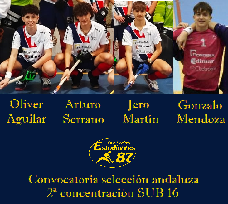 chEstu87's tweet photo. Seleccionados cuatro de los jugadores de Estudiantes'87 @Porgesa @codimar @Clidecem para la segunda convocatoria para la selección Andaluza sub-16
¡Les damos la enhorabuena!
Arturo Serrano
Jero Martín
Oliver Aguilar
Gonzalo Mendoza
#estudiantes87
#porgesa
#codimar
#clidecem https://t.co/00Y3pTQSKA