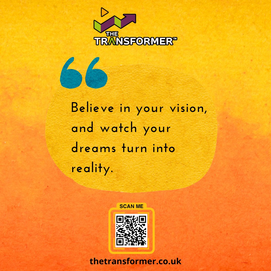 The1Transformer's tweet photo. In a world that constantly evolves,true leaders know the power of holding onto their vision.Your dreams aren't just fleeting thoughts; they're blueprints for remarkable achievements. Today, let's reaffirm our commitment to not just envision,but actively create our desired future. https://t.co/7ruql8L87J
