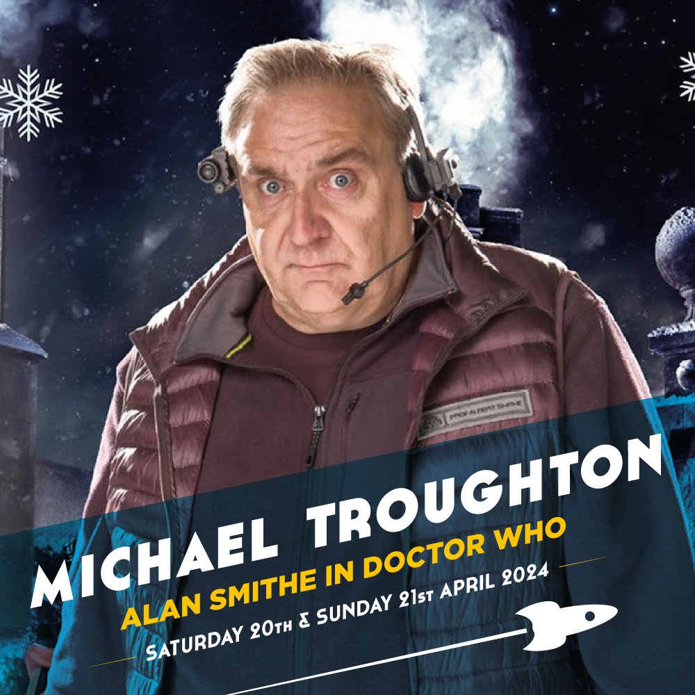 scifiscarbs's tweet photo. Sticking with the #DoctorWho theme, we welcome #MichaelTroughton, actor and son of #PatrickTroughton to #SciFiScarbs 20 - 21 April! Michael should also no doubt be familiar for his role alongside #RikMayall in The New Statesman. Tickets: https://t.co/59jakTVytz @mwtroughton https://t.co/TvFOMOh7PV