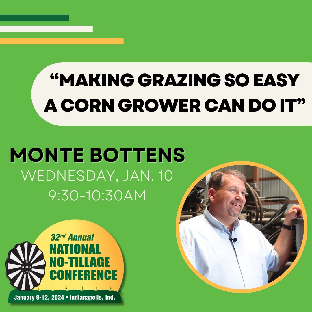 POWER2GRO's tweet photo. See you at the 2024 National No-Tillage Conference next week!
#grazing #covercrops #corn #soybean #rotation #biodiversity #microbiome #soilhealth #crophealth #livestockhealth #humanhealth #pasture #midwest #farming #notill #soilhealthprinciples #fearthesame https://t.co/BL4FnVFk0J
