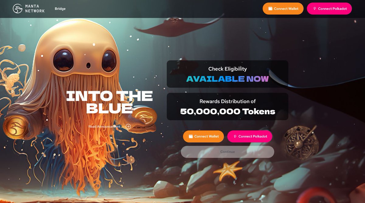 CharlieDeFiNews's tweet photo. Hey fam, let's check out this $MANTA Airdrop from @MantaNetwork

📌 https://t.co/cq9g3rSoBu

TLDR;
✅ 20m $MANTA : Bonus Rewards
by joining https://t.co/9IBKVuNgXj
- open Into The Blue NFT chest to receive 6 types of NFTs
- Collect all 6 designs to redeem a Mystical Manta NFT, leading to a 20m MANTA rewards pool.
- Trade NFTs at: https://t.co/MGcQvSkzX5

✅ 30m $MANTA Airdrop Rewards for Manta users, zkSBT &quest

✅ 50m $MANTA for New Paradigm
👉 https://t.co/WsAhxCK0eQ

🔎 All the details: https://t.co/DB5hLriwRX

🚨 WARNING: Beware of scammer airdrop website. Do not click on malicious links, only interact and participate in trustworthy source.
