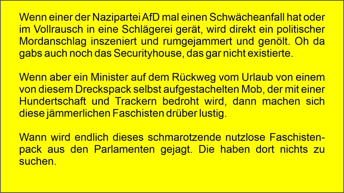 #AfDVerbotjetzt #AfDmachtDumm #AfDsindFaschisten  #AfDiststaatszersetzend