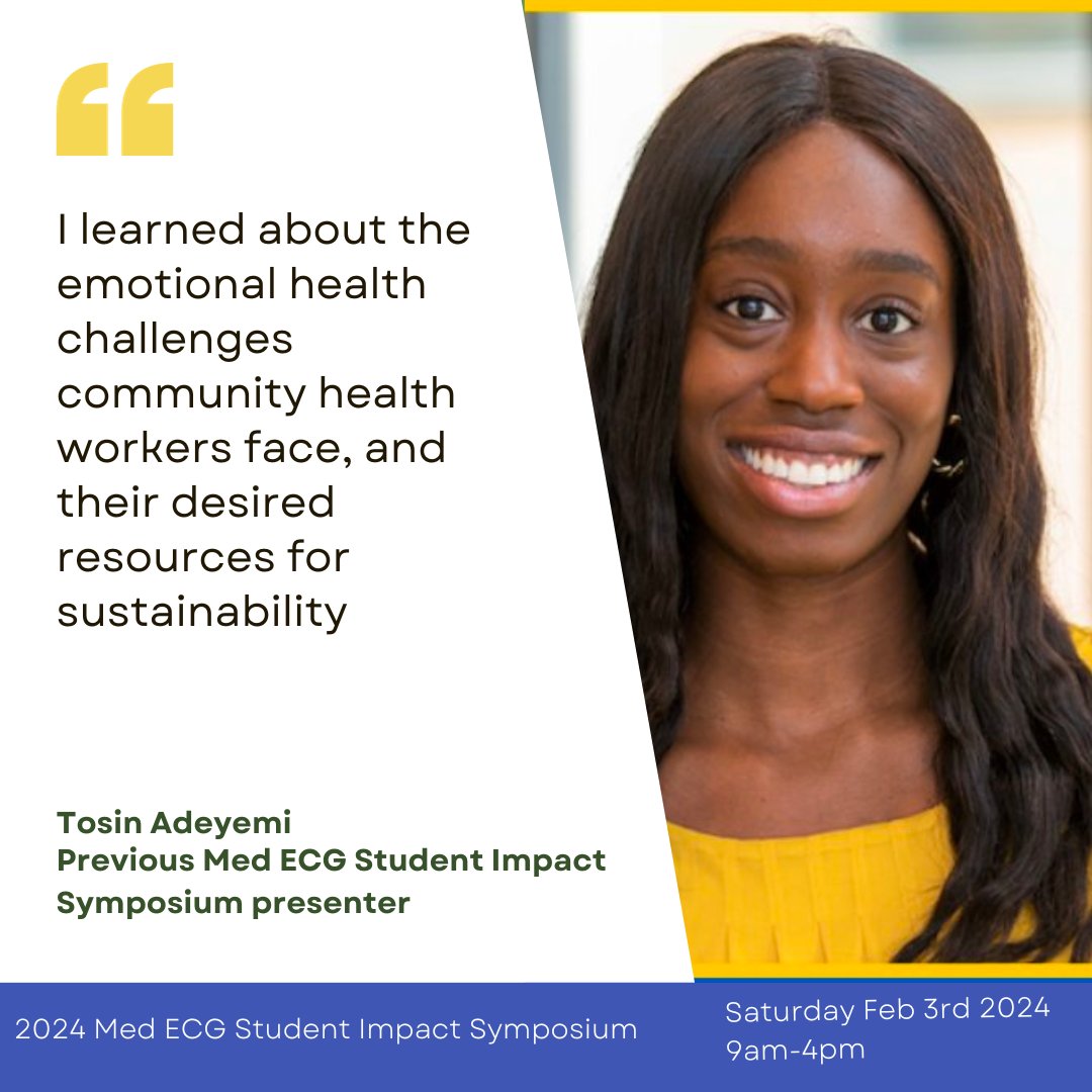 UMMSMedECG's tweet photo. Another great presentation from last year, Tosin Adeyemi! Tosin partnered with the Michigan Community Health Worker Alliance to highlight emotional health challenges in the community health worker field. Thank you, Tosin, for delivering an outstanding project last year! https://t.co/LT296hicUb
