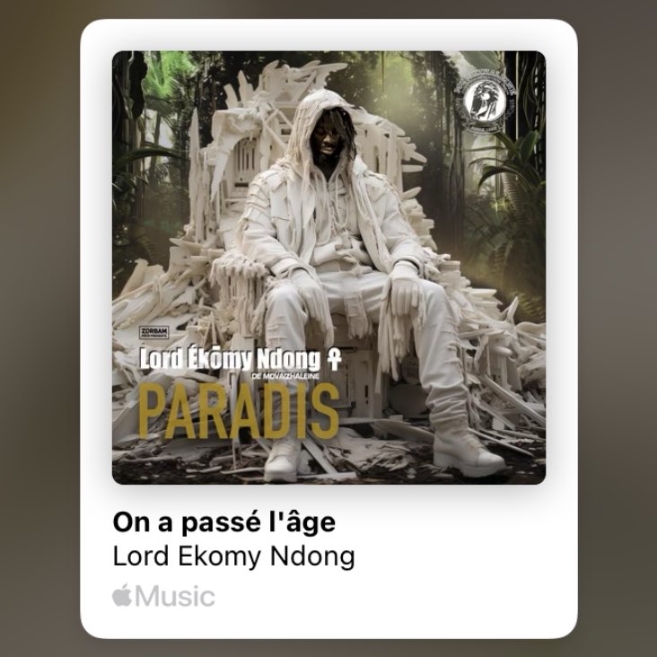 C’est un honneur d’avoir contribue a la production du new EP de notre grand du Hiphop Gabonais <a href="/ekomy/">Lord Ékomy Ndong ☥</a> 🙌🏾🫡

open.spotify.com/track/6lq59DAP…