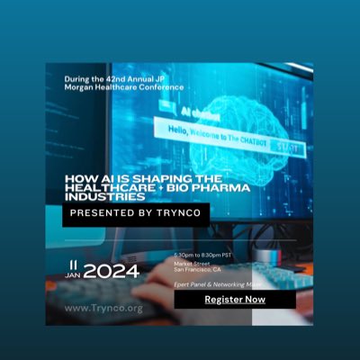 #JPM24 #al #healthcare #biotech #startup #tech #vc #JPM2024
Come join us on Thursday January 11th, 5:30 to 8:30pm PST
Last minute deals for company pitches and sponsorships. All details are in the link as well can be obtained via email events@trynco.org 

eventbrite.com/e/ai-summit-se…