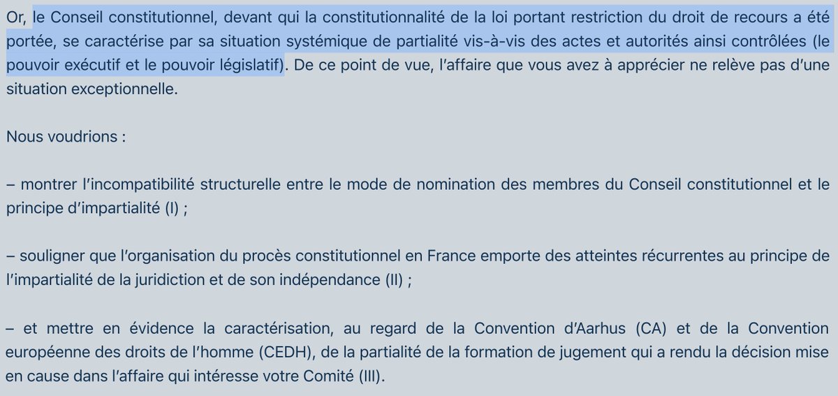 Nicolas Hervieu (@n_hervieu) on Twitter photo A lire : Critique frontale de la "situation systémique de partialité" du <a href="/Conseil_constit/">Conseil constit</a>.
Rédigée par trois professeurs de droit (Lauréline Fontaine, @PerroudThomas & <a href="/RousseauDomini5/">Rousseau Dominique</a>), ce texte s'insère dans une procédure inédite contre la France.
=> bit.ly/3S8RYGy A lire : Critique frontale de la "situation systémique de partialité" du <a href="/Conseil_constit/">Conseil constit</a>.
Rédigée par trois professeurs de droit (Lauréline Fontaine, @PerroudThomas & <a href="/RousseauDomini5/">Rousseau Dominique</a>), ce texte s'insère dans une procédure inédite contre la France.
=> bit.ly/3S8RYGy