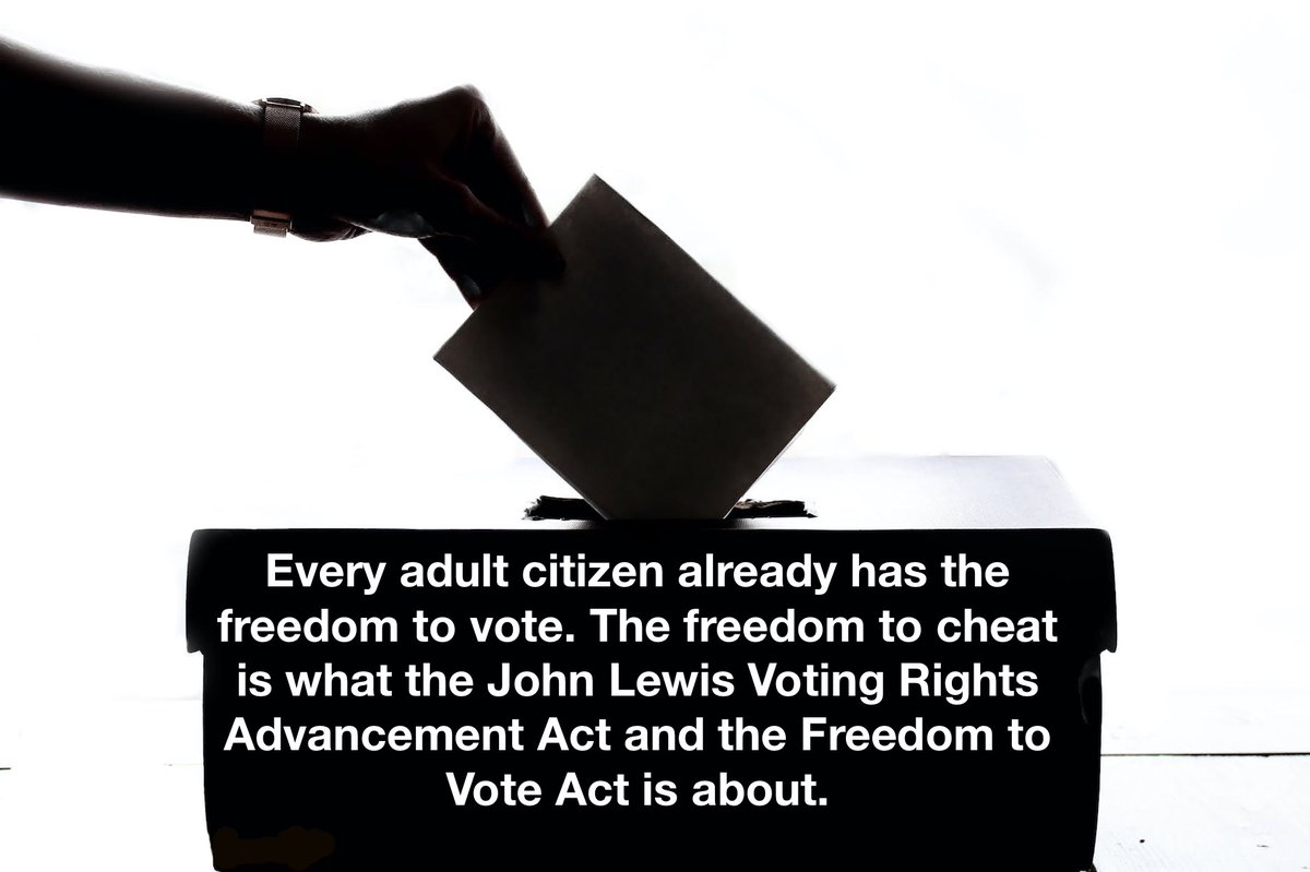 MonaKnows2's tweet photo. @KamalaHarris Every citizen has the freedom to vote. Dems want the freedom to cheat. We are a constitutional republic specifically to prevent the tyranny socialist Dems are attempting to install with their #DemocracyScam https://t.co/nEtbyDrQYd