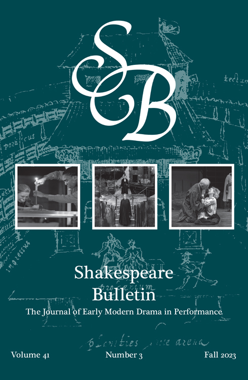 ShaxBull's tweet photo. NEW ISSUE! Shakespeare Bulletin volume 41, number 3 has just appeared on Project MUSE. Featuring articles on queer sci-fi Romeo and Juliets in Sex Education, whiteness in Succession and King Lear, Romani culture in Los Tarantos (1963) . . .   https://t.co/azQj81p3R3 https://t.co/YDFk7sfXZF