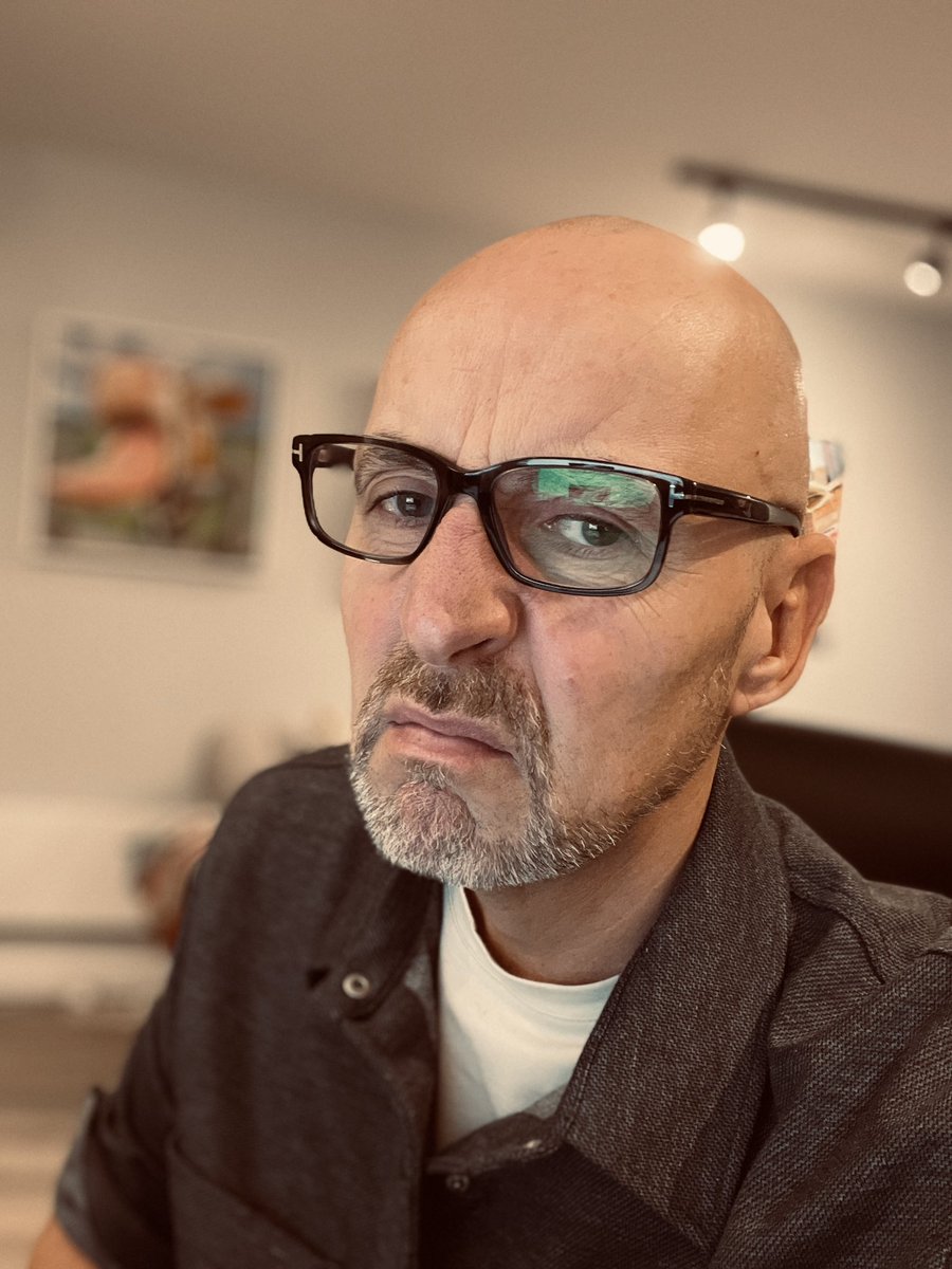 nialloloughlin's tweet photo. Seen so many AI posts of what would I look like as Viking, in the 1930's, Cowboy etc. So I asked it to make me look like a grumpy middle aged bald man, and it came back exactly the same!!😡😡#FuckAI #AISucks #AIArtwork #VikingAi https://t.co/h7gsGrawqW