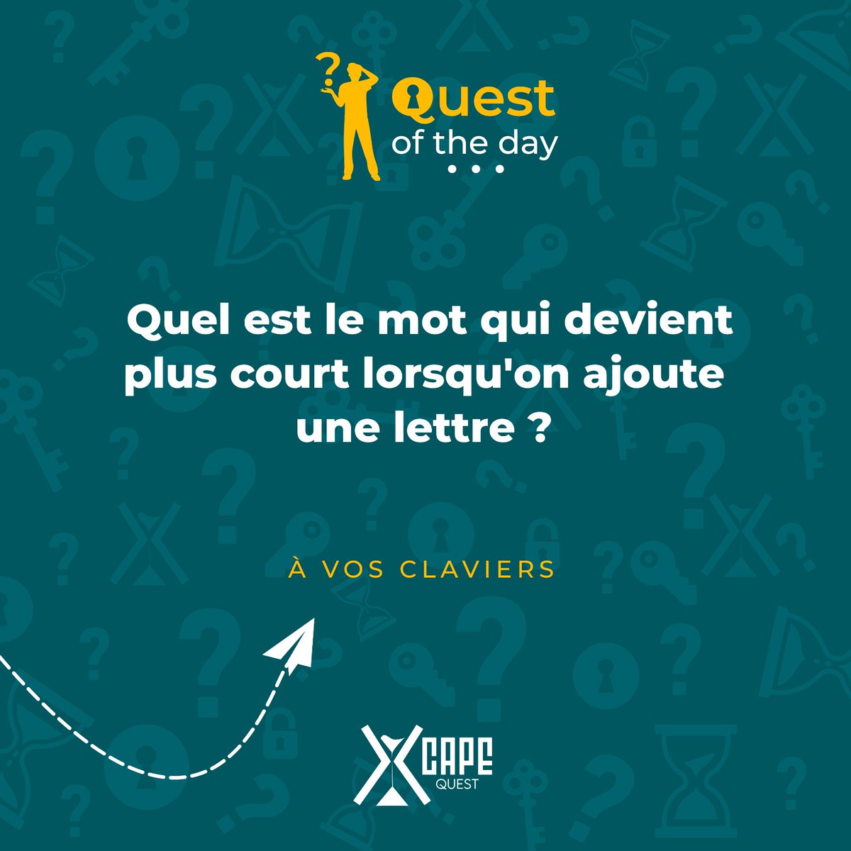 XcapeQ92825's tweet photo. Plus on est nombreux, plus on s'amuse. Tague un ami pour jouer avec toi ! 😜😜😜

#questoftheday
#XcapeQuest https://t.co/tE0Zu72DpI