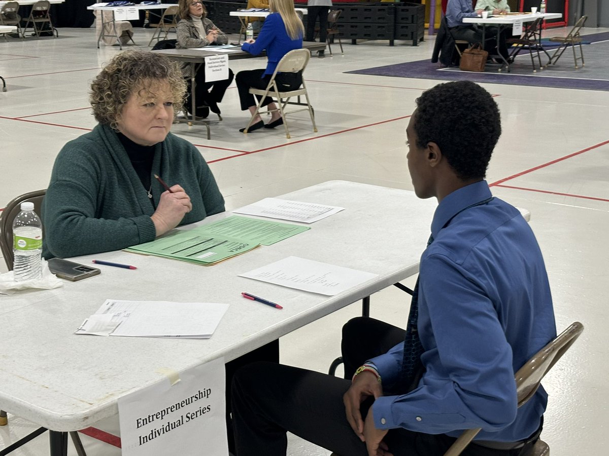 It’s <a href="/OwatonnaDECA/">Owatonna DECA</a> regional competition today!  A bunch of local business judges including <a href="/CurlyGirlzCandy/">CurlyGirlzCandy</a>  founder Paula Trenda hearing entrepreneur role play.