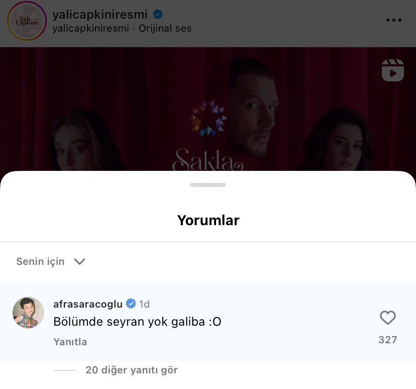 TvDunyasii's tweet photo. #AfraSaraçoğlu’nun #YalıÇapkını fragmanına yaptığı yorum 😅 https://t.co/WWUwwnv68p