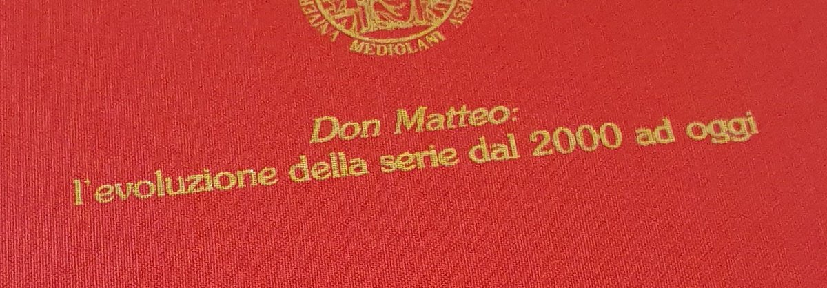 Dico solo che questo è il titolo della mia tesi di laurea
