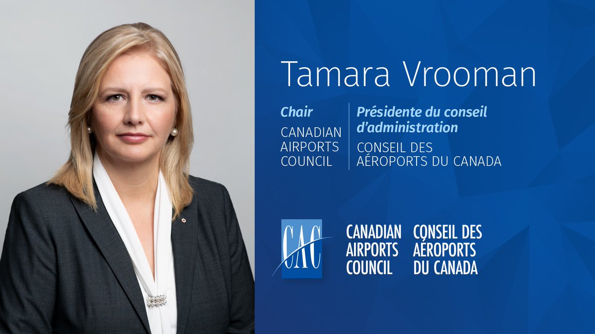 Tamara Vrooman of @yvrairport will become the Chair of @canadasairports and a member of @airportscouncil (ACI-NA) Executive Committee. Johanne Gallant of @yfcairport, will be Vice Chair. bit.ly/48HbVcH