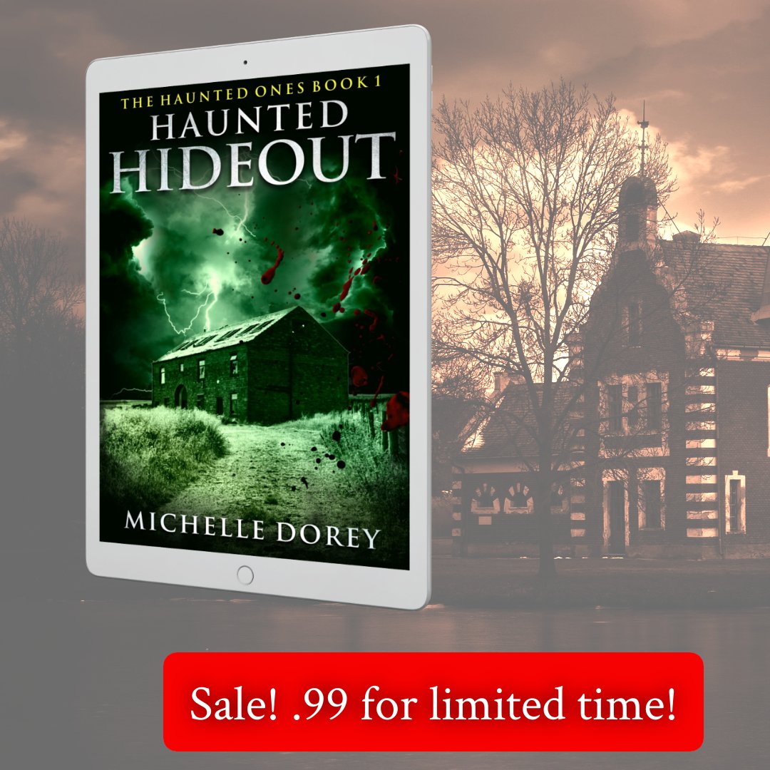 MMiD54's tweet photo. Edge of your seat, ghostly horror.  Haunted Hideout. Today just 99¢ https://t.co/l2lnnUB4op  
#kindledeals #paranormal #BooksWorthReading #readers #readercommunity #readingforpleasure #bargainbook #ebooks #KDP https://t.co/kFZ3WmS02W