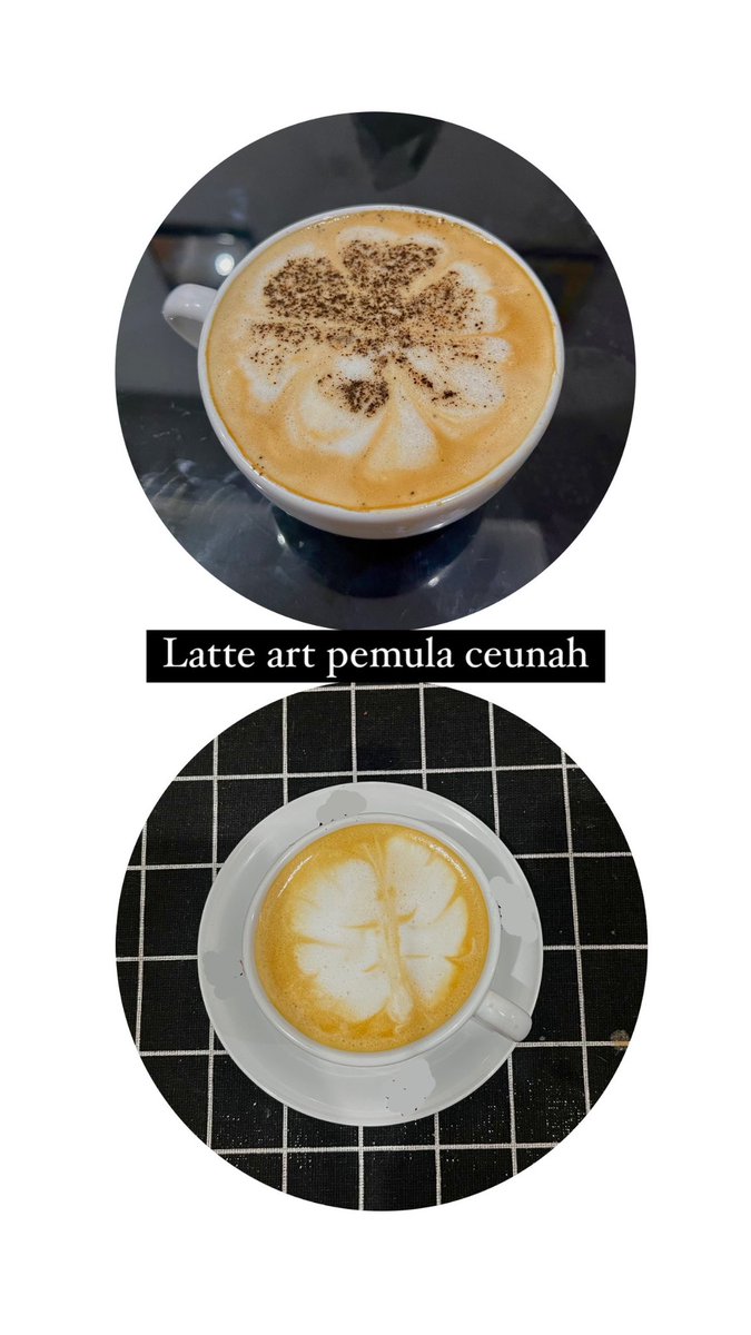 tulusnana_'s tweet photo. Masih cerita soal perkopian,
Hari ini nyobain bikin latte art pake pen latte art gitu
Tapi gambar nya masih nggak jelas 😂
Sepertinya harus sering-sering belajar haha https://t.co/vRH7V5SH8I