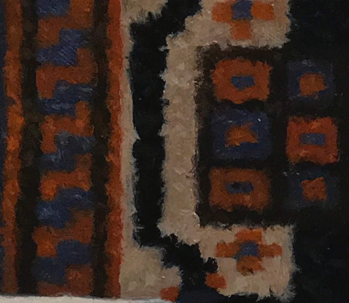 dailypainter's tweet photo. Super close-up of the texture on an oriental rug - from a larger painting.
#art #painting #stilllife #orientalrug https://t.co/gqIqAQIokn