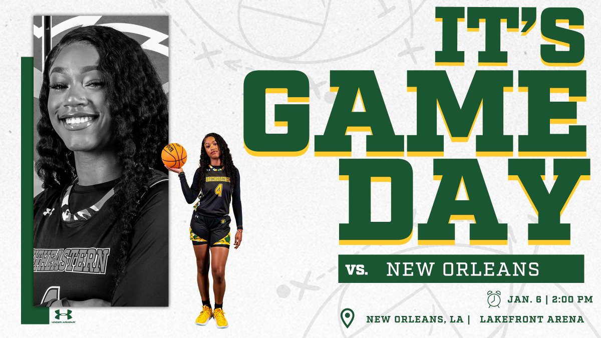 🏀Game 13 | vs New Orleans
📍New Orleans, LA | Lakefront Arena
🕐2 p.m.
📺ESPN+
💻espn.com/watch/player/_…
📊sidearmstats.com/uno/wbball/
📻lionsports.net/listenlive
#2PeatTour | #AllOrNothing | #LionUp