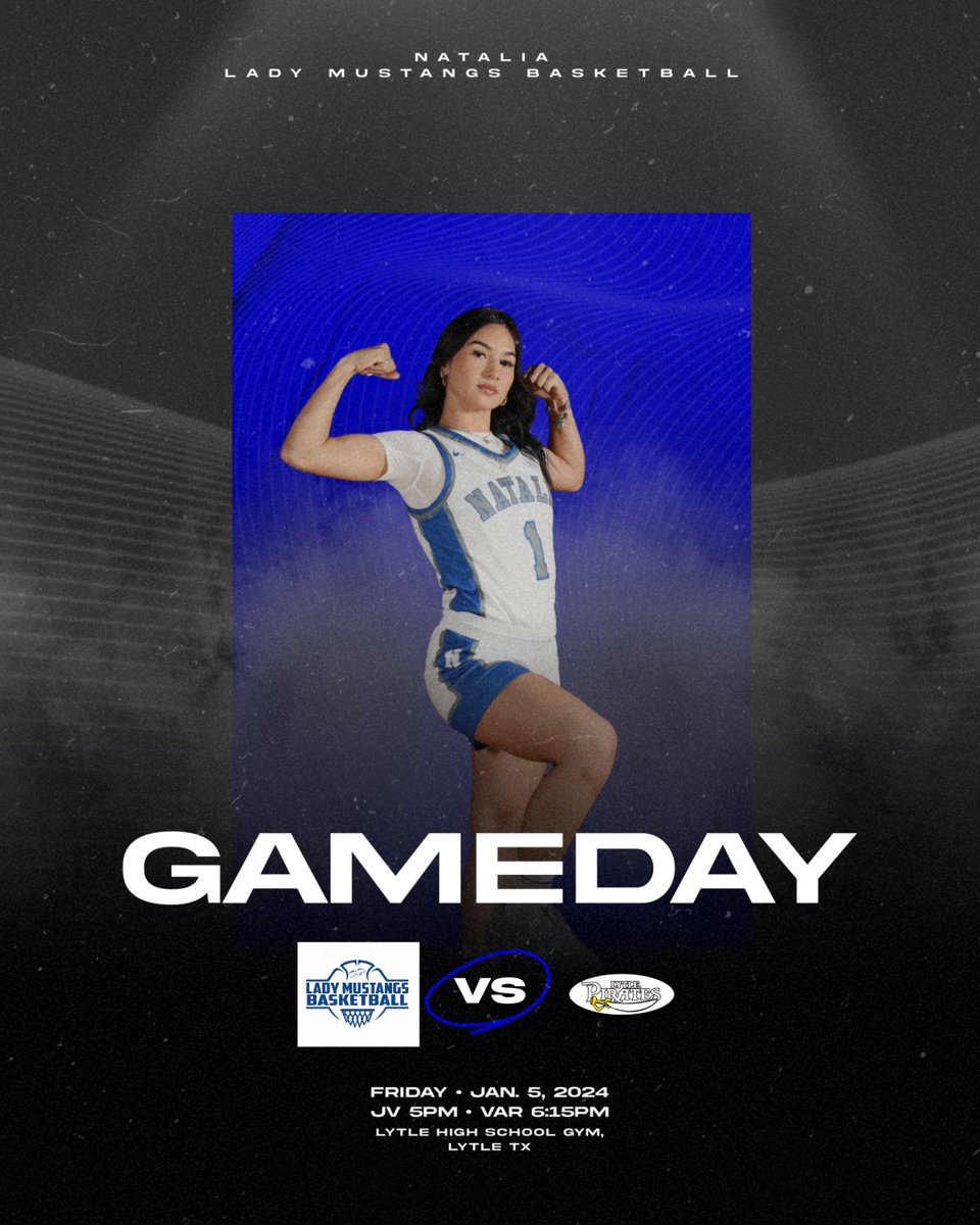 🚨GAME DAY 🚨
🏀LADY MUSTANGS 🆚 Lytle 
⏰ JV - 5PM VARSITY - 6:15PM
🎟 lytleisd.hometownticketing.com/embed/event/25…
District Opener tonight at #20 Lytle. Come support your Lady Mustangs. #TTP #ChampionshipCulture #WeAre #AllIn