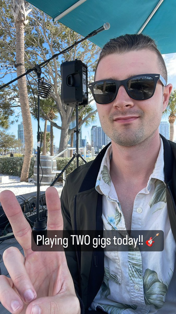 Playing TWO gigs today 🎸