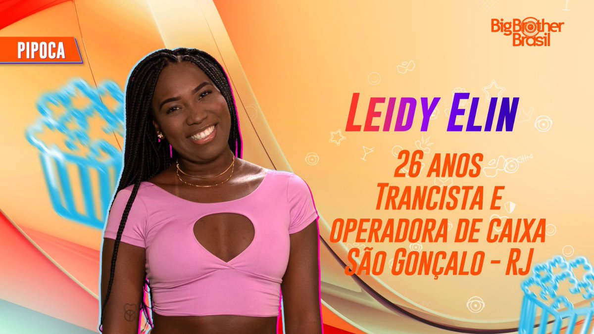 Dantinhas's tweet photo. [PIPOCA]

🔸Leidy Elin 
🔸26 anos 
🔸Operadora de caixa 

#BBB24 #BigDay https://t.co/XtmDLv9Vlp