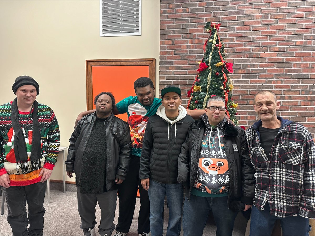 EasterSealsRI's tweet photo. Happy New Year! We were pleased to hold a holiday party at our headquarters, where program participants joined staff and Easterseals Board member Stacey DeCosta for lunch and a bazaar where they could choose a gift for themselves or to give someone else. https://t.co/VRAZdBegTa