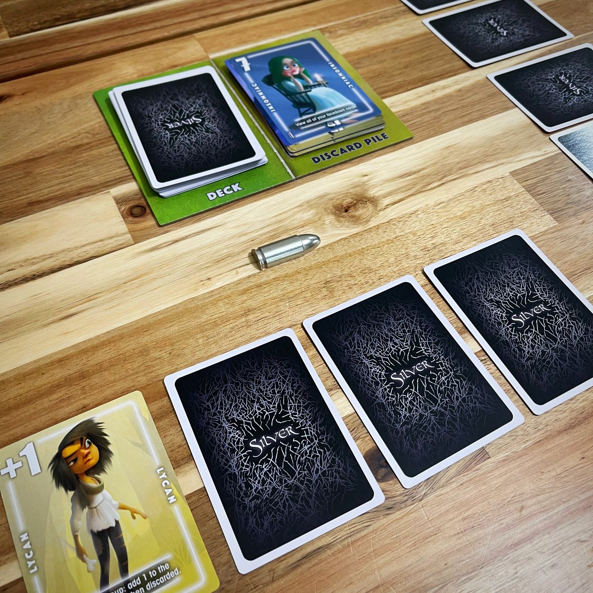 Gameboardmaster (@thegameboardco1) on Twitter photo Stay clear from my village wolves 🐺 playing a combination of silver amulet and bullet by <a href="/beziergames/">Bezier Games, Inc.</a> Stay clear from my village wolves 🐺 playing a combination of silver amulet and bullet by <a href="/beziergames/">Bezier Games, Inc.</a>