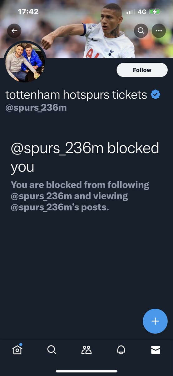<a href="/SpursOfficial/">Tottenham Hotspur</a> This guy on X a scammer done me for 3 tickets tonight please share so nobody else gets done