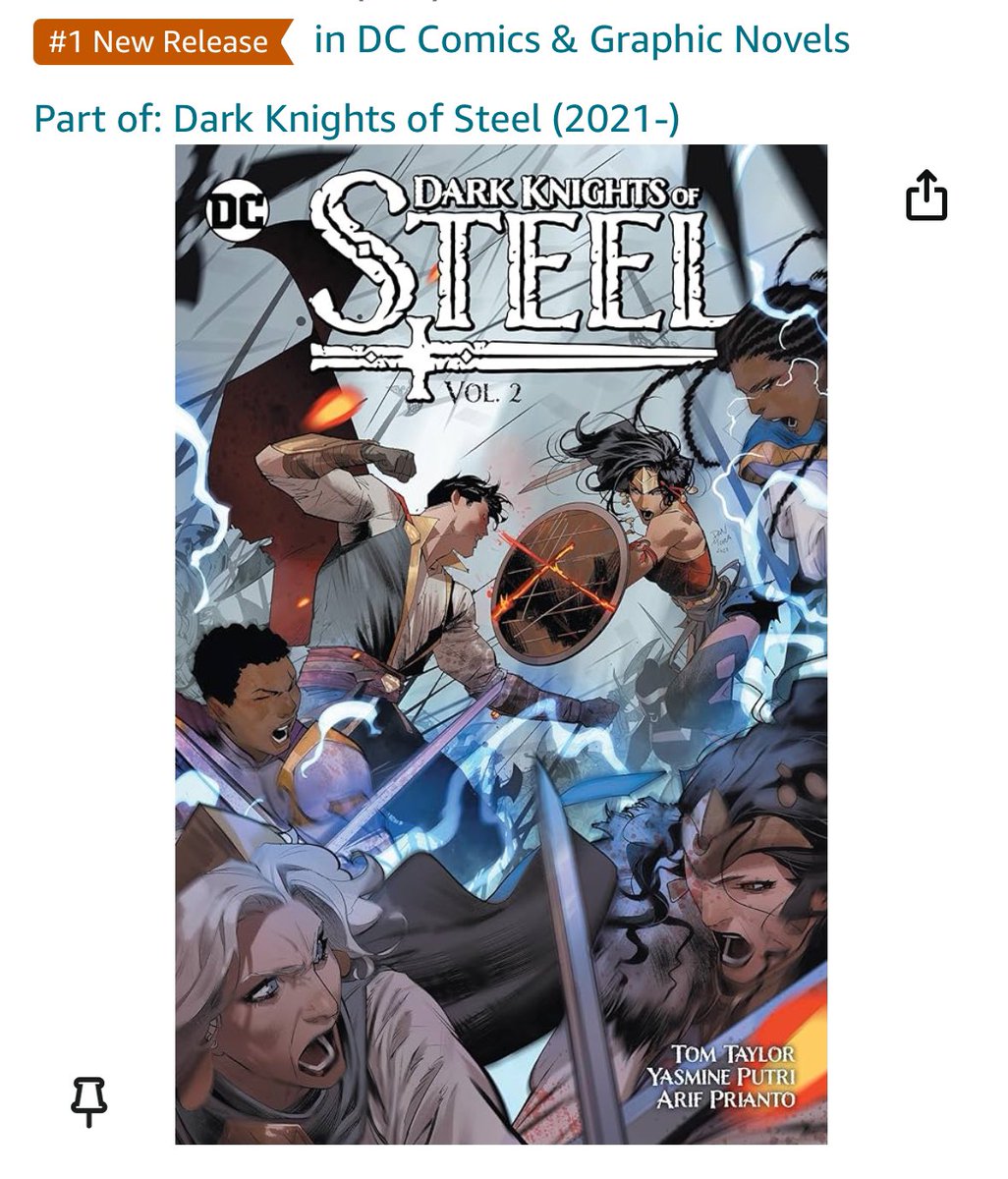 TomTaylorMade's tweet image. And our recently released #DarkKnightsOfSteel ⚔️ volume 2 is currently #1 in DC Comics new releases on Amazon. 
Hope it’s going great for comic stores too!