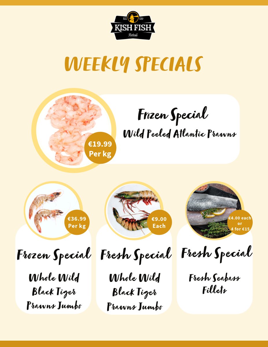 🦀 🐟 This Weeks Retail Specials 🦐 🦑 Every week we select the very best fresh and frozen seafood and offer them at an even more amazing price than usual, so our customers get the most out of their weekly shop. Our customers can enjoy these specials in all our retail shops