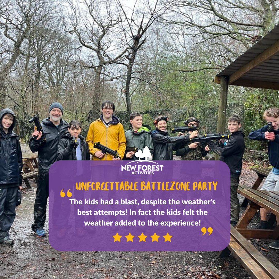 🌧️ A bit of rain can’t dampen our epic laser tag battles!

Mud, laughs, and lasers – this kids party was unstoppable! Despite the weather they had a fantastic time, just check out what they said post-battles.