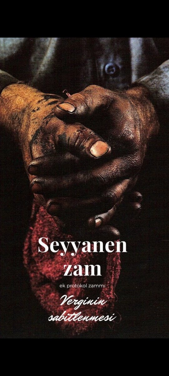 Sözleşmeler kamu işçisinde 
1 ocaktan geçerli olmak üzere ek Protokol ile düzeltilmeli
Ek zam 
Refah payı uygulanmalı.
Haftalık 40 saat çalışma
Memura verilen aile ve çocuk yardımı
#kamuiscilerizamistiyor <a href="/csgbakanligi/">T.C. Çalışma ve Sosyal Güvenlik Bakanlığı</a>
<a href="/hakiskonf/">HAKİŞ KONFEDERASYONU</a>
#SeyyanenZam  
<a href="/RTErdogan/">Recep Tayyip Erdoğan</a> 
<a href="/turkiskonf/">TÜRK-İŞ</a> <a href="/RTErdogan/">Recep Tayyip Erdoğan</a>