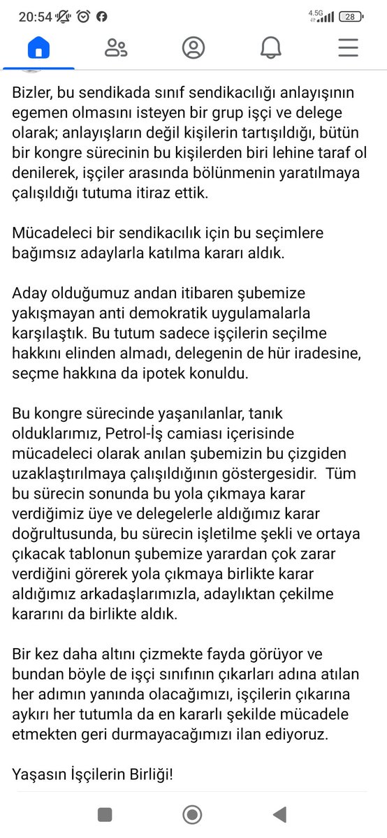 Yaşasın İşçilerin Birliği!