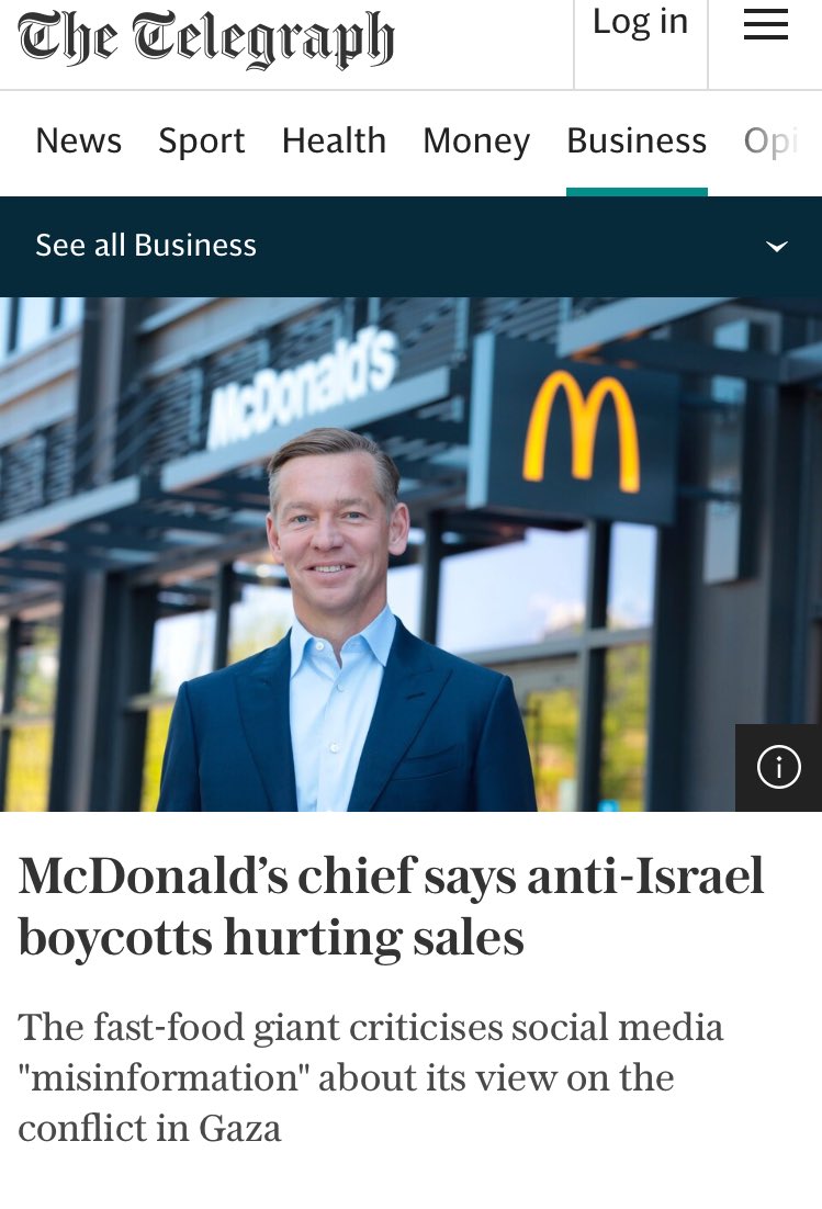 Rachael_Swindon's tweet photo. Boycotts don’t work? 

I’m Lovin’ it. https://t.co/ZmSEOt0b6e