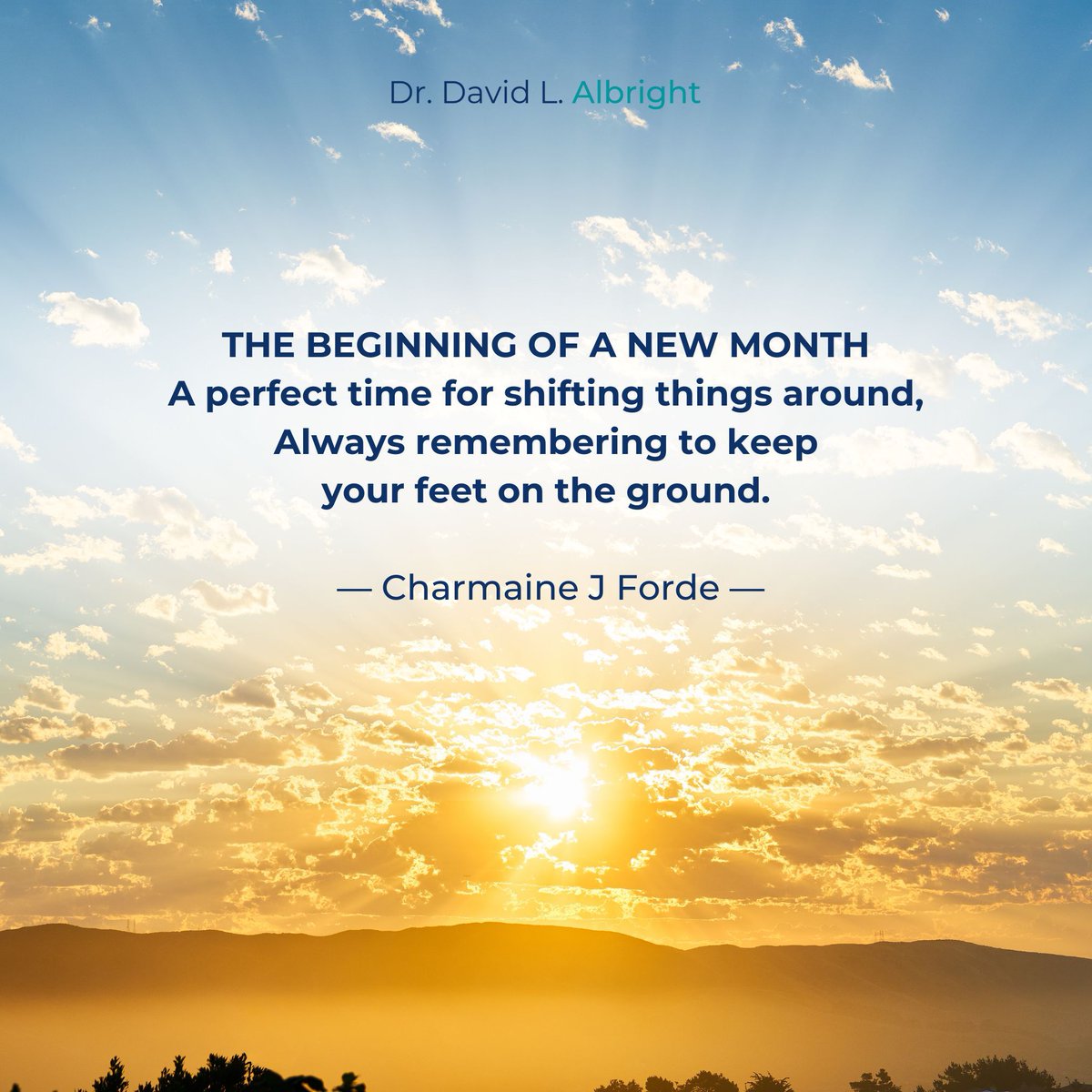 As the new year begins, embrace it as an opportunity. Approach this new year with a balanced and proactive mindset, fostering personal growth and well-being.

#DrDavidLAlbright #CommunityEngagement #WellBeing #MentalHealth
