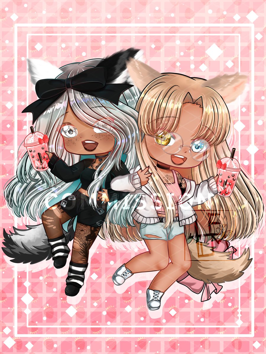 LETum1998's tweet photo. Lovin the drinks 🌸
#commissionsopen #Chibi #chibiart https://t.co/ofMSej5sNj