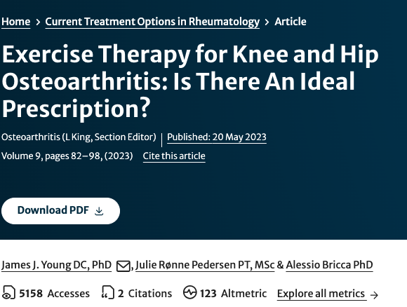 a_bricca's tweet photo. 📢 To all clinician helping people with #osteoarthritis to manage their symptoms

We have answered to the most common questions patients have about exercise therapy for knee and/or hip #osteoarthritis

https://t.co/REoxCHLd4u https://t.co/IN6U67RJp2