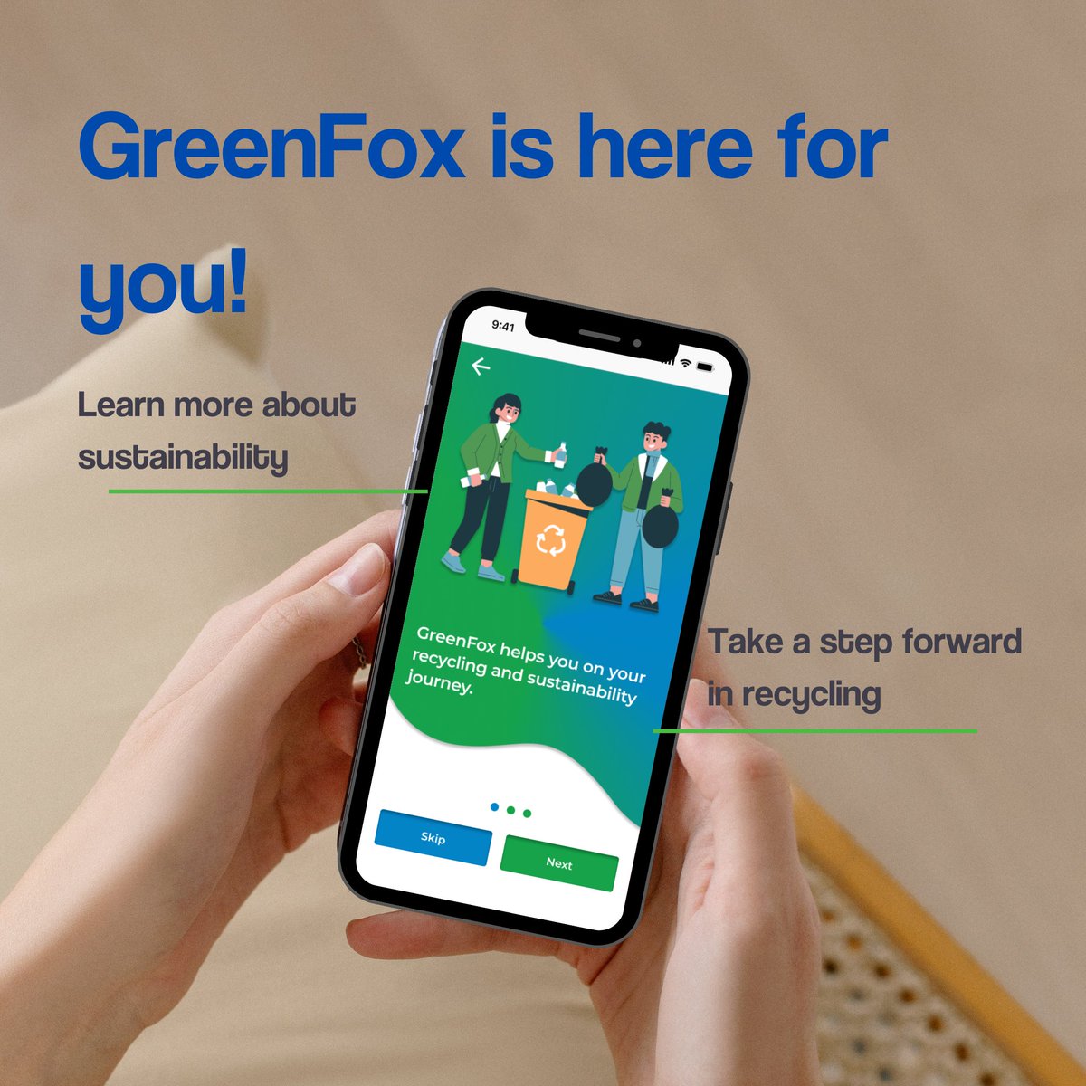 Greenfox_app's tweet photo. GreenFox is here for you!

#GreenFox #sustainability #recycling #green #app #learn https://t.co/9l9Ssr2vUr