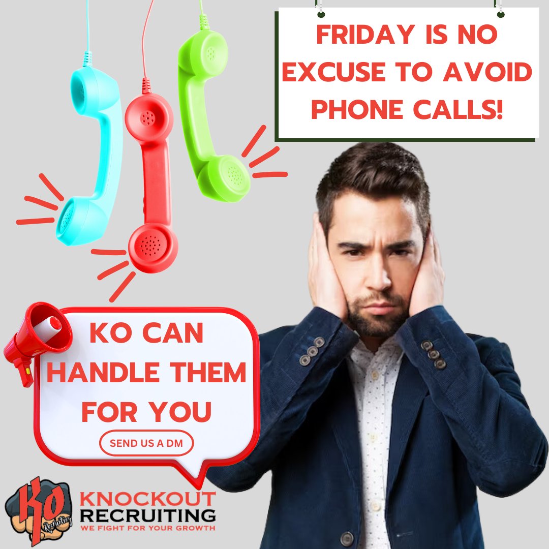ko_recruiting's tweet photo. First week of the new year is nearly over and you're tempted to turn down the phone calls? Worry not, let KO Recruiting handle the calls!

#korecruiting #insuranceagent #appointmentsetters #leads #recruiting #virtualassistant #calling #coldcalling #callcenter #telemarketing #call https://t.co/B2ROuzter8