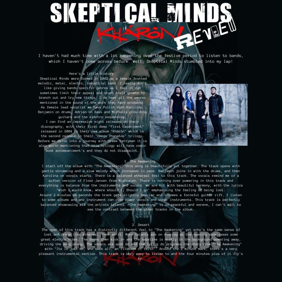 dead_chatty's tweet photo. 🎧Album Review🎧🎧
Hard Life promotions reached out introduced Sarah to this fantastic band! 
Check out the full review of Skeptical Minds album "Kh​á​r​ô​n" on our website ~
https://t.co/2rHv20Sb1K 

#musicreview #albumreview #nümetal #symphonicmetalband #trilogy https://t.co/xkO7Fptd91