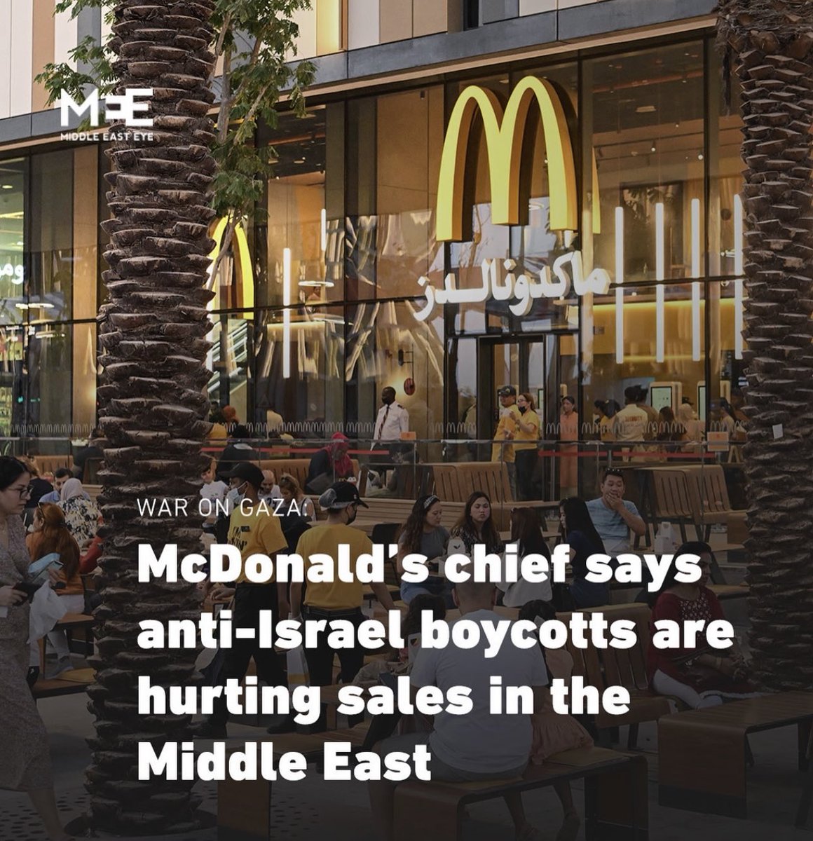 Good.

Keep BOYCOTTING Child Killers! 🚨🍔