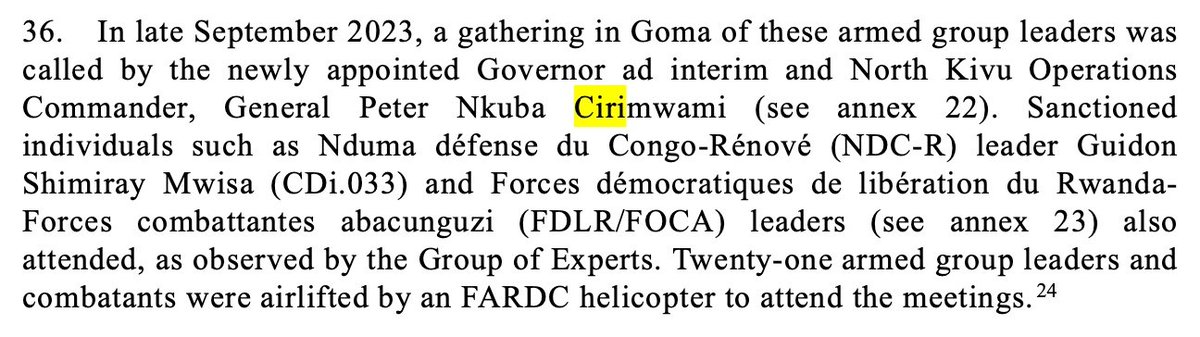 UFrancine5's tweet photo. Shocking revelations from UN GoE: DRC officials collaborating with FDLR leaders. Swift sanctions against the DRC government are crucial. #FDLRFashi https://t.co/Ioh4PbjSR4