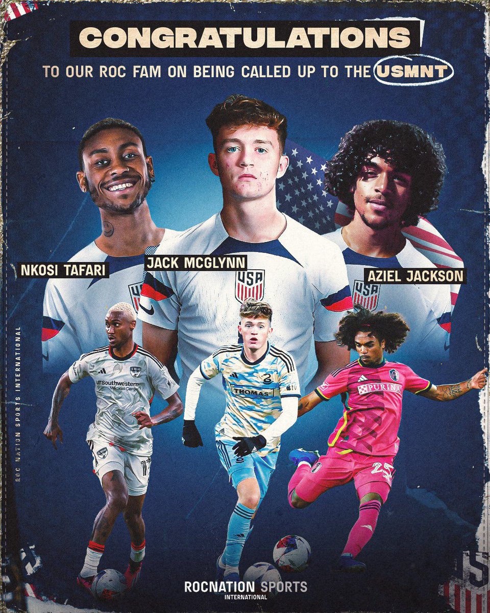 Huge congratulations to our guys on earning their first call up to the @USMNT! 🇺🇸 @RocNationSI