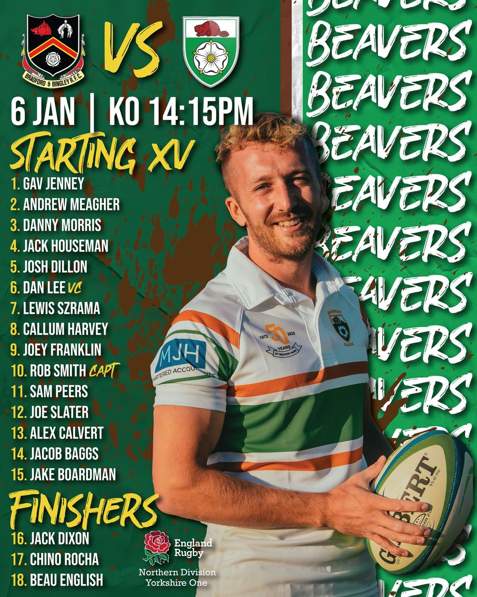 Our 1st team’s first game of 2024 is away at @BEESRUGBY , with both teams in need of the points. 

Join us tomorrow on the team bus, or at Wagon Lane for a 2:15 ko 🏉 

#utb 🦫💚