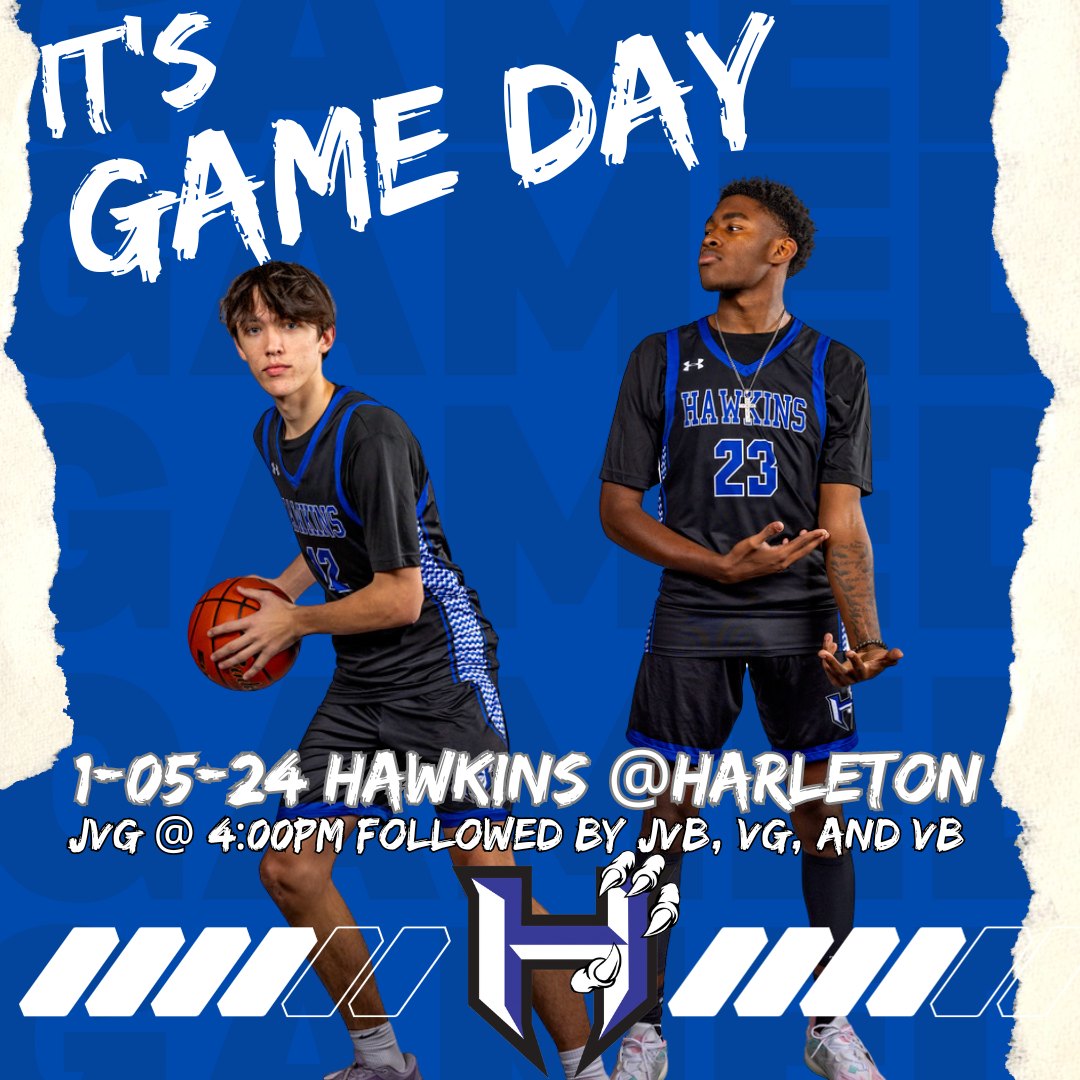 HawkinsBoysbb's tweet photo. 🚨GAME DAY ALERT🚨

vs. Harleton
⏰ JV - 5pm
⏰ V - 7:30pm

📍Harleton, TX

@hoopinsider @STBA_TX @BrandonOSports @Antler_SN @PhilHicksETFS @conradkmoo @SR_scouting @TexasHoopsGASO https://t.co/wz7GNINL2s