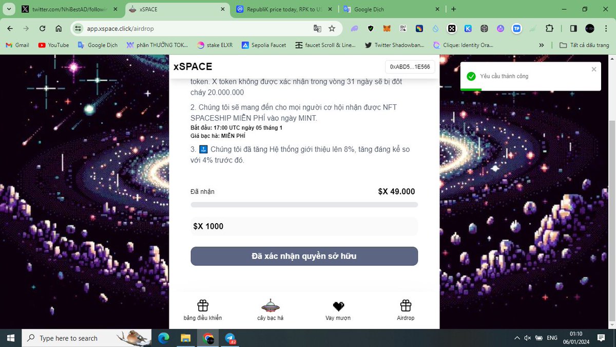 NhiBestAD's tweet photo. 🥳🥳Anh chị có #Xpet #Sxai #Xking vào nhận 1000 token free nhé >> 7$
👉bài hướng dẫn ở dưới
#Bitcoin #binance #TRC20 #Airdrop #cryptocurrency https://t.co/RuJ8aPy5xx
