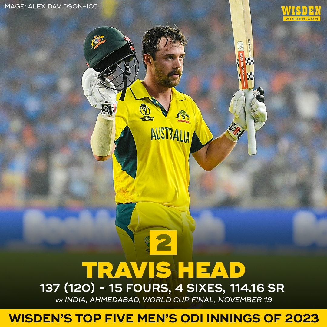 🚨 No.2 in Wisden's Men's ODI Innings of 2023 🚨

A knock which shattered a billion dreams.

READ: wisden.com/stories/2023-i…